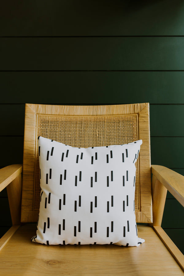Black Lines Pillow Cover (NO PILLOW INSERT)